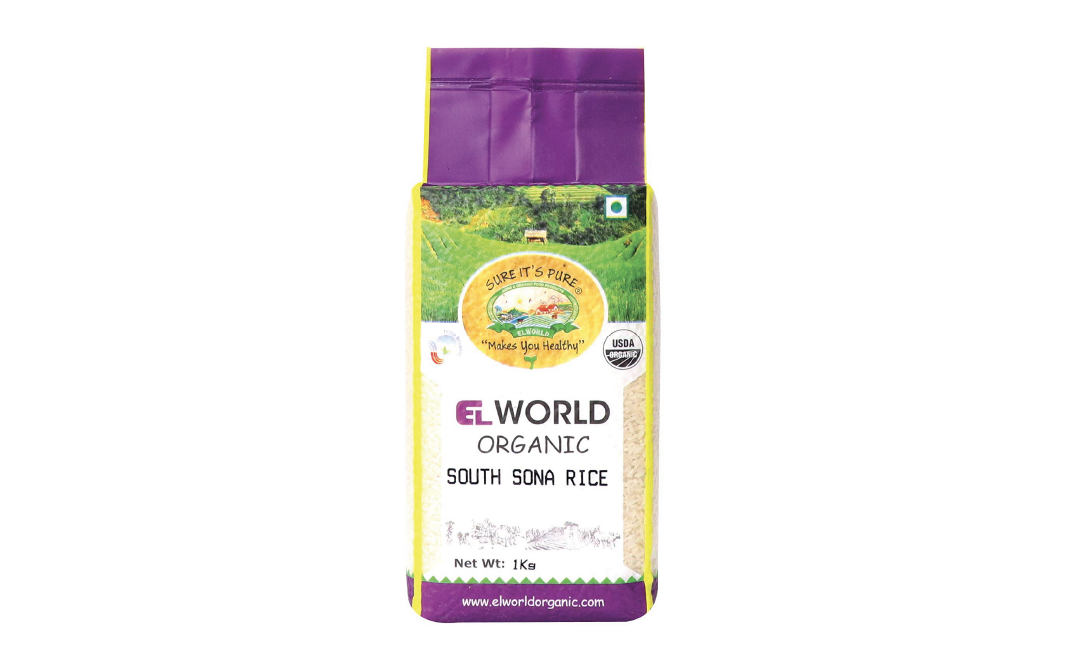 Elworld Organic South Sona Rice    Pack  1 kilogram
